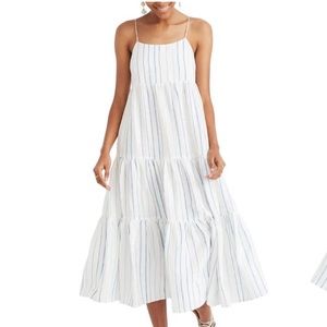 Madewell NWT Stripe Linen Midi Dress